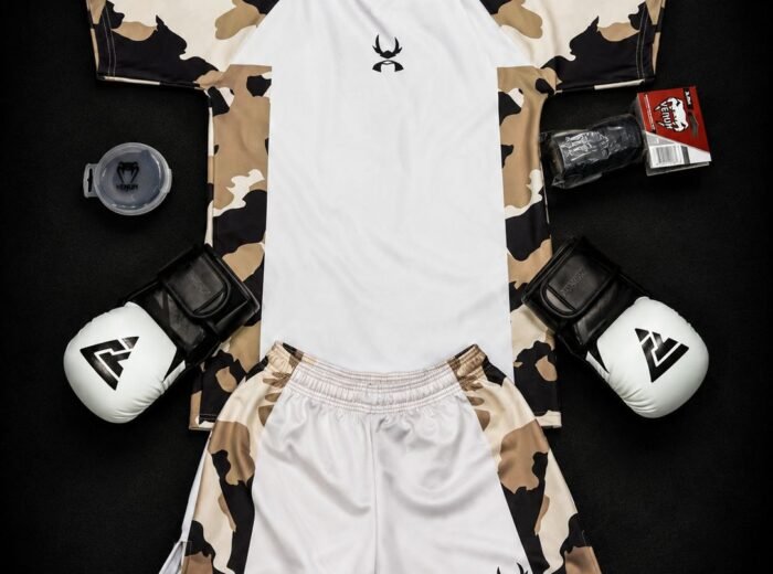 🥊 Ensemble Muay Thai Desert Camo Premium – Tenue de Combat Professionnelle | Confort & Performance