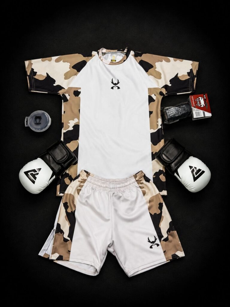 🥊 Ensemble Muay Thai Desert Camo Premium – Tenue de Combat Professionnelle | Confort & Performance